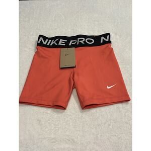 NWT Nike Pro Big Kid' Girls' Dri-FIT 5" Shorts Aster Pink/White FB1081-629 Sz XL